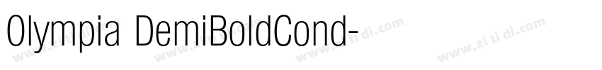 Olympia DemiBoldCond字体转换